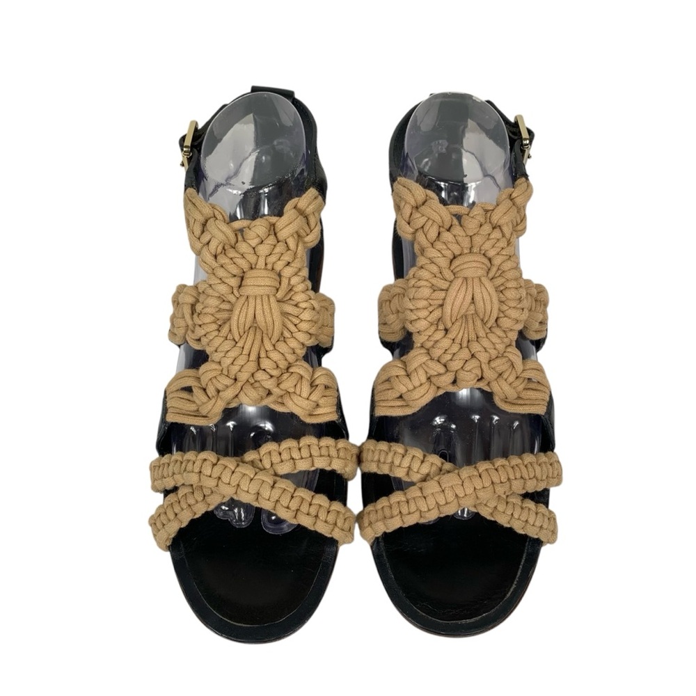 Tory Burch Jute Macrame Sandals (Beach Boho Festival Garden Hippie Indie Resort) - Picture 3 of 11
